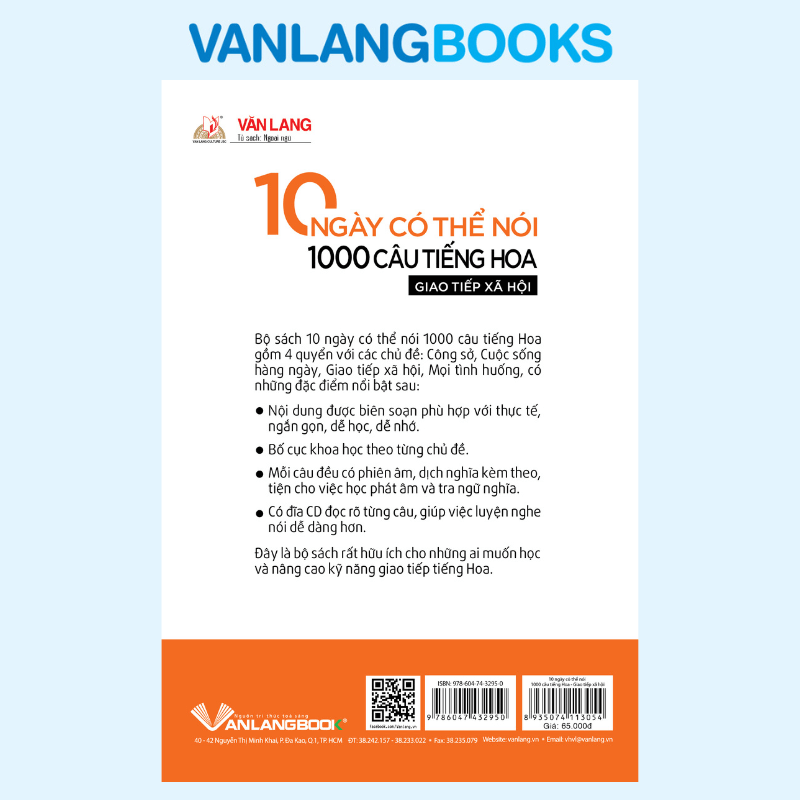 10 Ngày Có Thể Nói 1000 Câu Tiếng Hoa - Giao Tiếp Xã Hội (Kèm CD) - Vanlangbooks