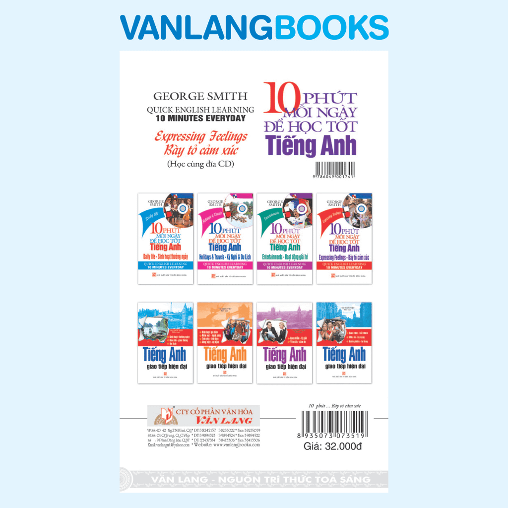 10 Phút mỗi ngày để học tốt TA-Bày tỏ cảm xúc (kèm CD) - Vanlangbooks