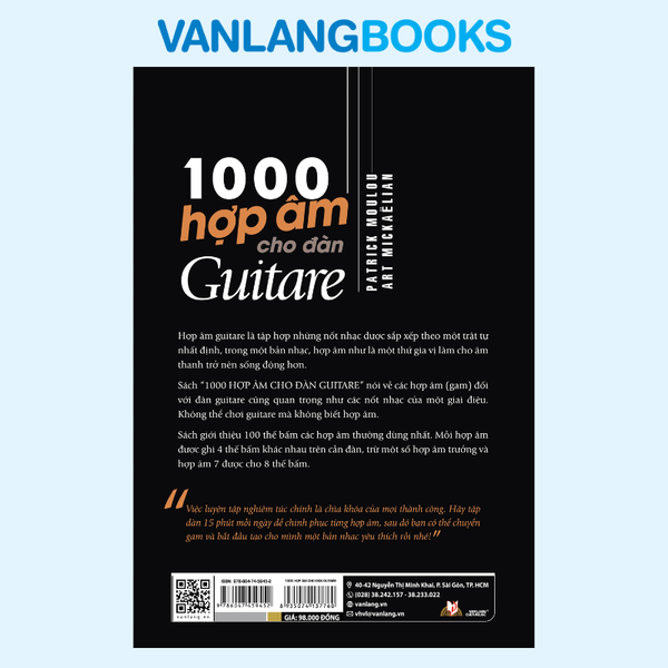 1000 Hợp Âm Cho Đàn Guitare (Tái Bản 2025) - Vanlangbooks