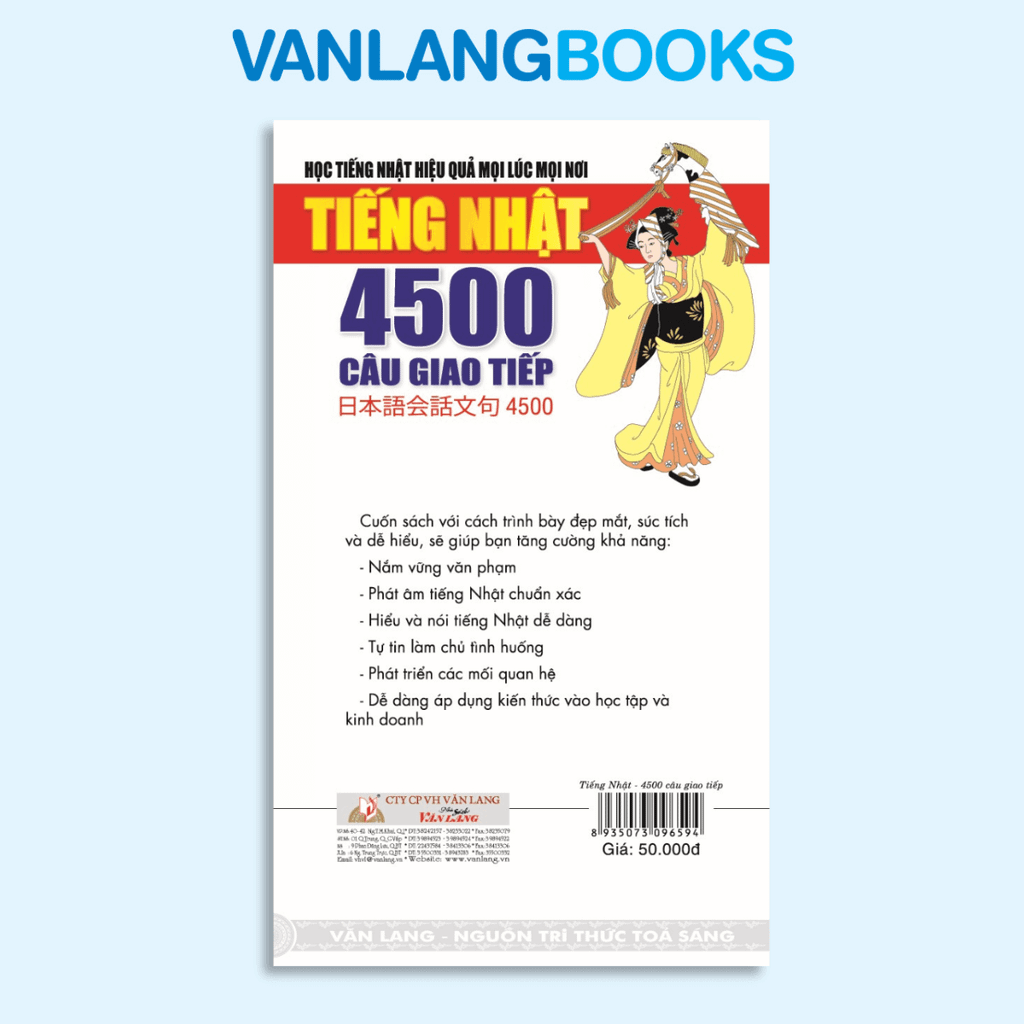 Tiếng Nhật 4500 Câu Giao Tiếp (Kèm 1CD - MP3) - Vanlangbooks