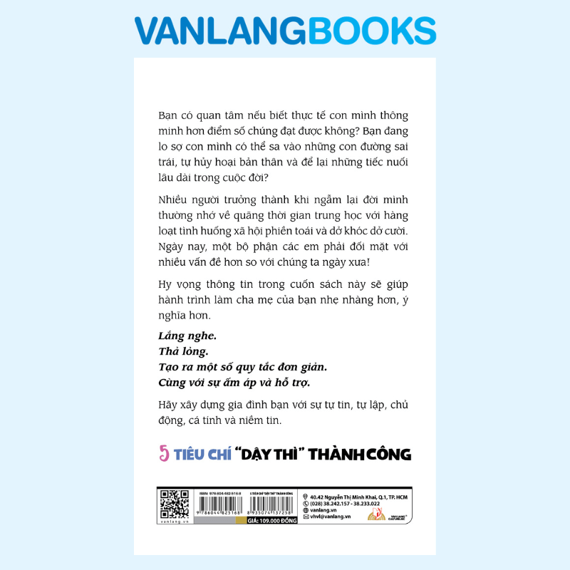 5 Tiêu Chí Dậy Thì Thành Công - Vanlangbooks