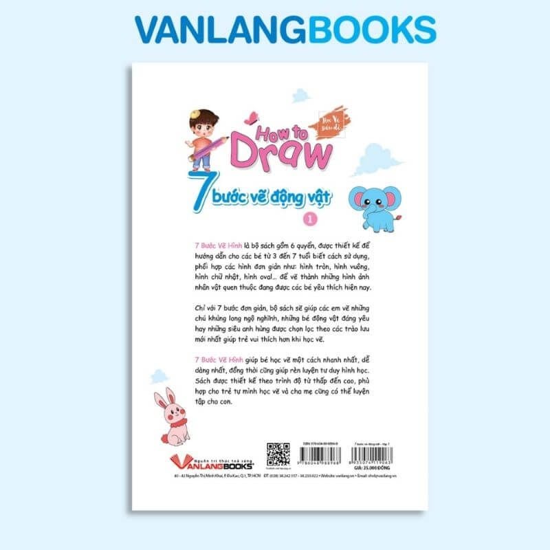 How To Draw - 7 Bước Vẽ Động Vật - Tập 1 - Vanlangbooks