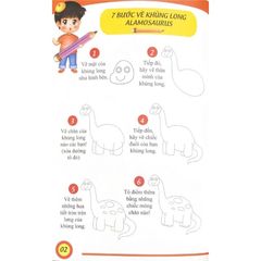 How To Draw - 7 Bước Vẽ Khủng Long - Tập 1 - Vanlangbooks