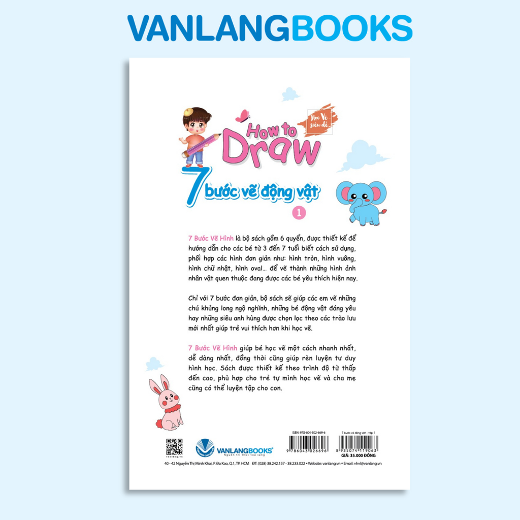 How To Draw - 7 Bước Vẽ Động Vật - Tập 1 - Vanlangbooks