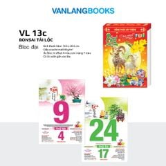 Lịch 2027 Bloc Đại Rời - Bonsai Tài Lộc (Mã: VL13C) - Vanlangbooks