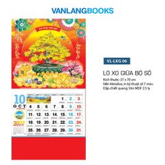 Lịch Treo Tường 2027 Văn Lang - Mai Nở Phát Tài (VLLXG06) Cao Cấp - Vanlangbooks