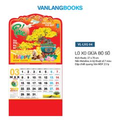 Lịch Treo Tường 2027 Văn Lang - Mai Khai Phú Quý (VLLXG04) Cao Cấp - Vanlangbooks