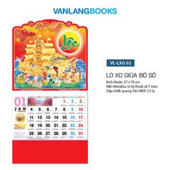 Lịch Treo Tường 2027 Văn Lang - Kim Thuyền Lộc An (VLLXG02) Cao Cấp - Vanlangbooks