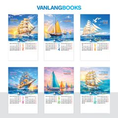 Lịch Tờ 2027 Treo Tường - Thuận Buồm Xuôi Gió (VLLT01) 7 Tờ Lò Xo - Vanlangbooks