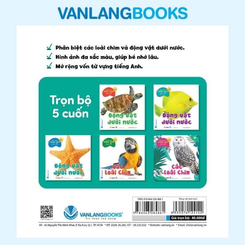 Bộ Bách Khoa Toàn Thư Cho Bé - Động Vật Dưới Nước (Bộ 5 Cuốn) - Vanlangbooks