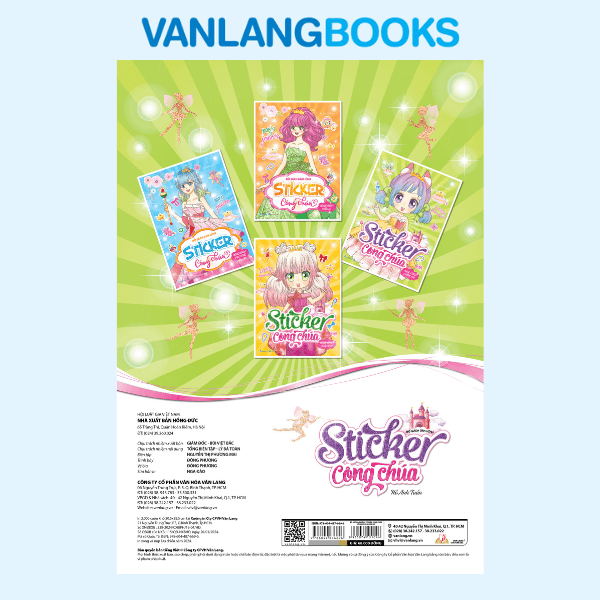 Bộ dán hình Sticker công chúa - Công chúa mộng mơ - Vanlangbooks