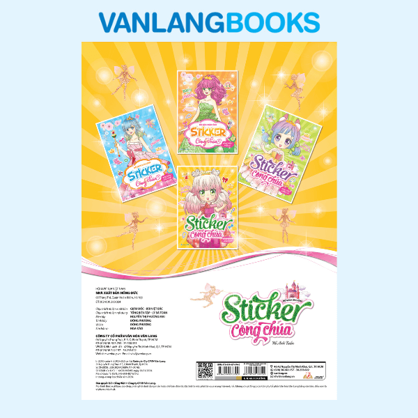Bộ sách dán hình Sticker công chúa - Công chúa xinh đẹp - Vanlangbooks