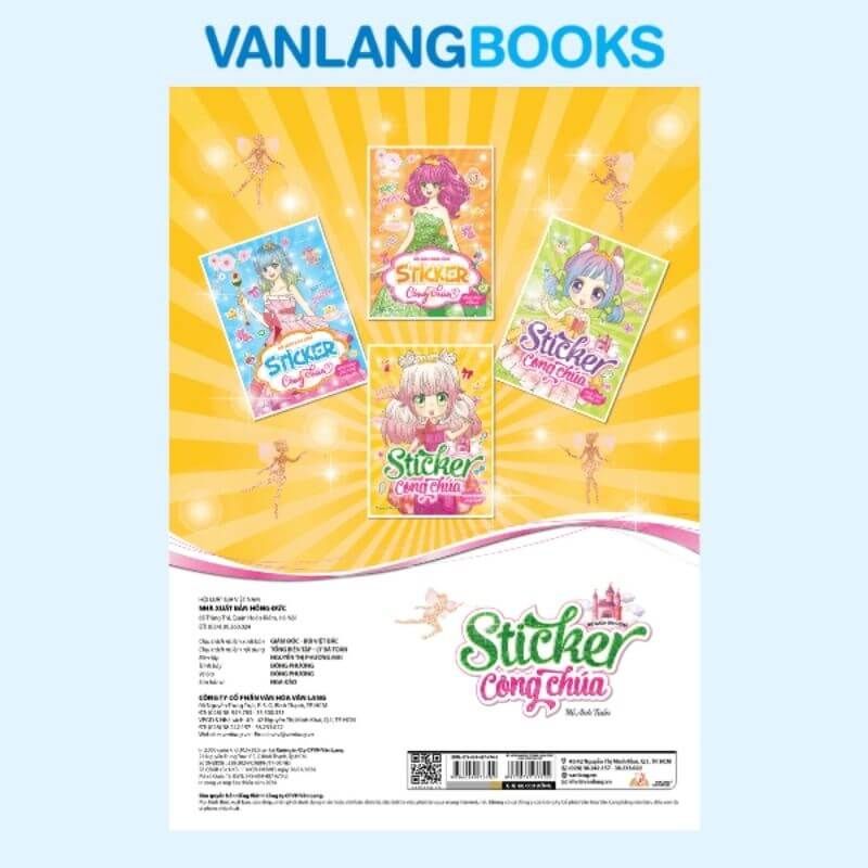 Bộ Sách Dán Hình Sticker Công Chúa - Công Chúa Xinh Đẹp - Vanlangbooks