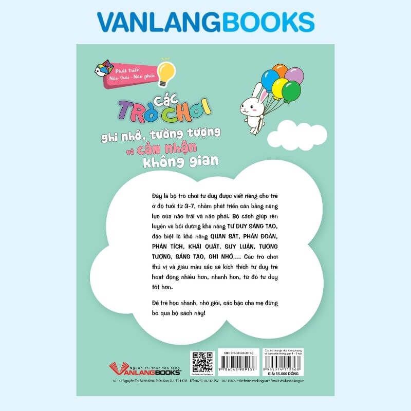 Các Trò Chơi Ghi Nhớ, Tưởng Tượng Và Cảm Nhận Không Gian (4 -5 Tuổi) - Vanlangbooks