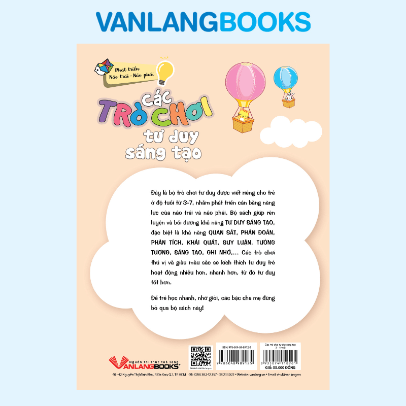 Các Trò Chơi Tư Duy Sáng Tạo (3 -4 Tuổi) - Vanlangbooks
