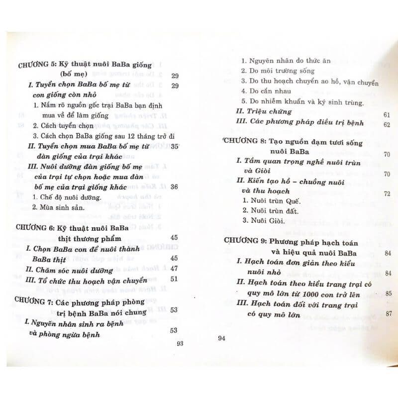 Cẩm Nang Nuôi Baba Giống & Baba Thương Phẩm - Vanlangbooks