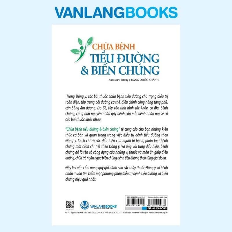 Chữa Bệnh Tiểu Đường & Biến Chứng (Tái bản 2021) - Vanlangbooks