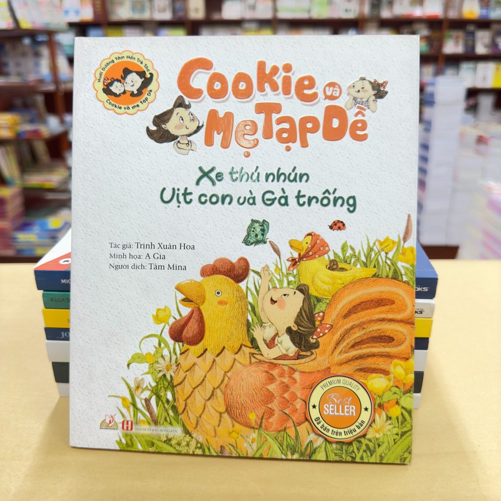 Cookie và mẹ Tạp Dề - Xe thú nhún vịt con và gà trống - Vanlangbooks