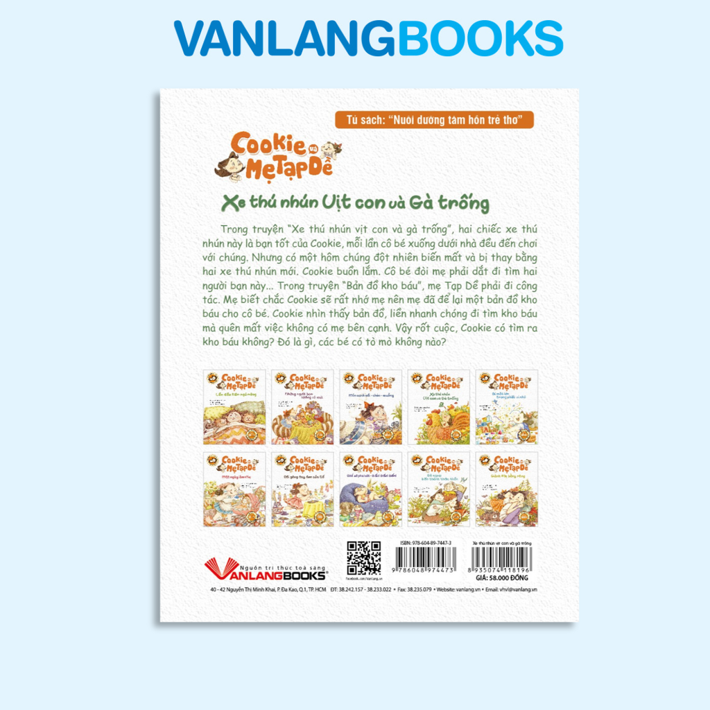 Cookie và mẹ Tạp Dề - Xe thú nhún vịt con và gà trống - Vanlangbooks