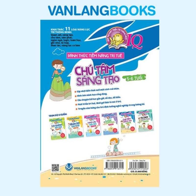 Đánh Thức Tiềm Năng Trí Tuệ - Chú Tâm Sáng Tạo (5-6 Tuổi) - Vanlangbooks