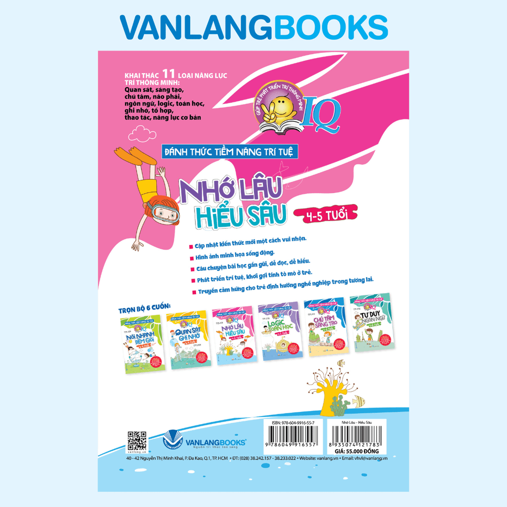Đánh Thức Tiềm Năng Trí Tuệ - Nhớ Lâu Hiểu Sâu (4-5 Tuổi) - Vanlangbooks