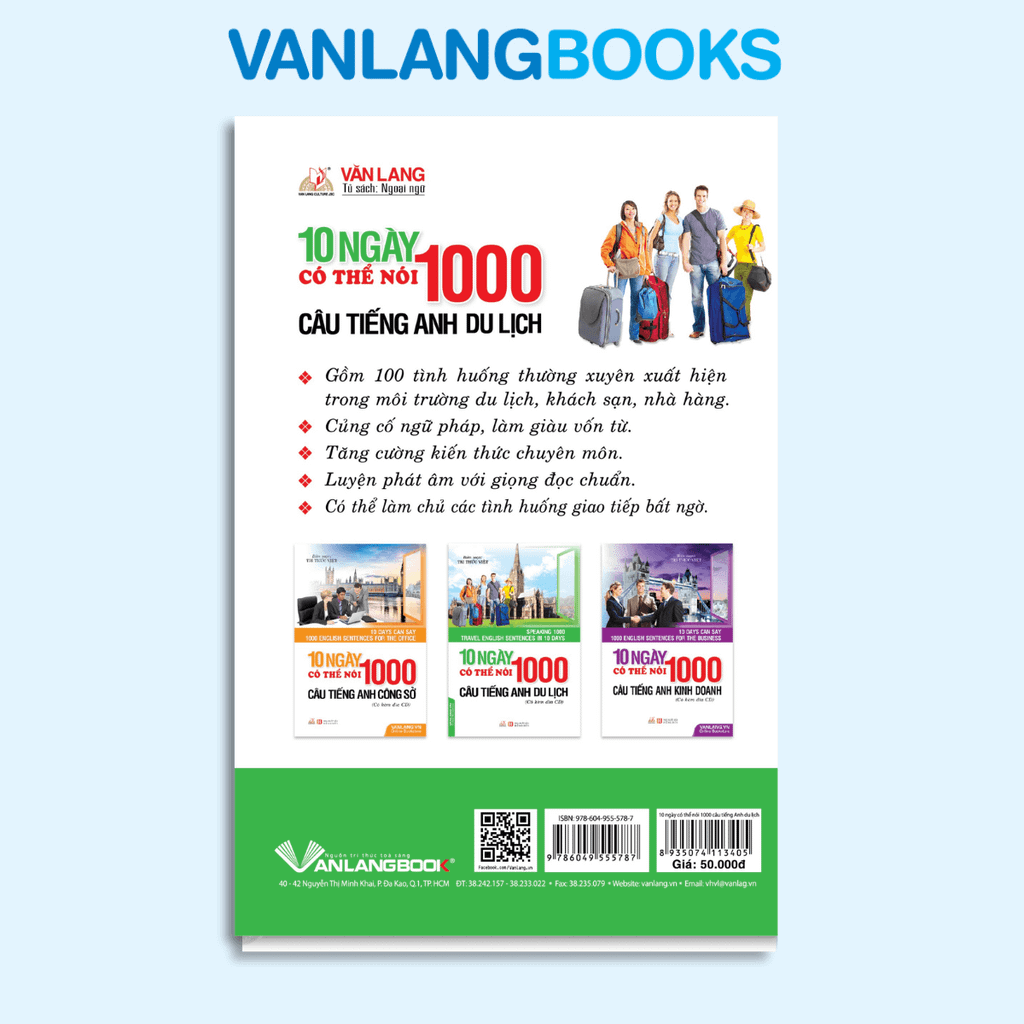10 Ngày Có Thể Nói 1000 Câu Tiếng Anh Du Lịch (Kèm CD) - Vanlangboooks