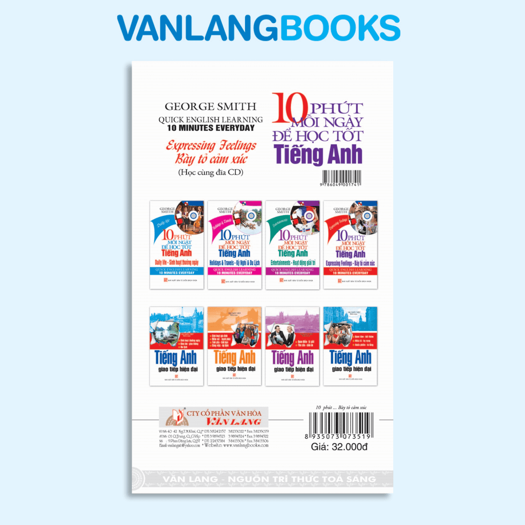 10 Phút Mỗi Ngày Để Học Tốt Tiếng Anh - Bày Tỏ Cảm Xúc (Kèm CD) - Vanlangbooks