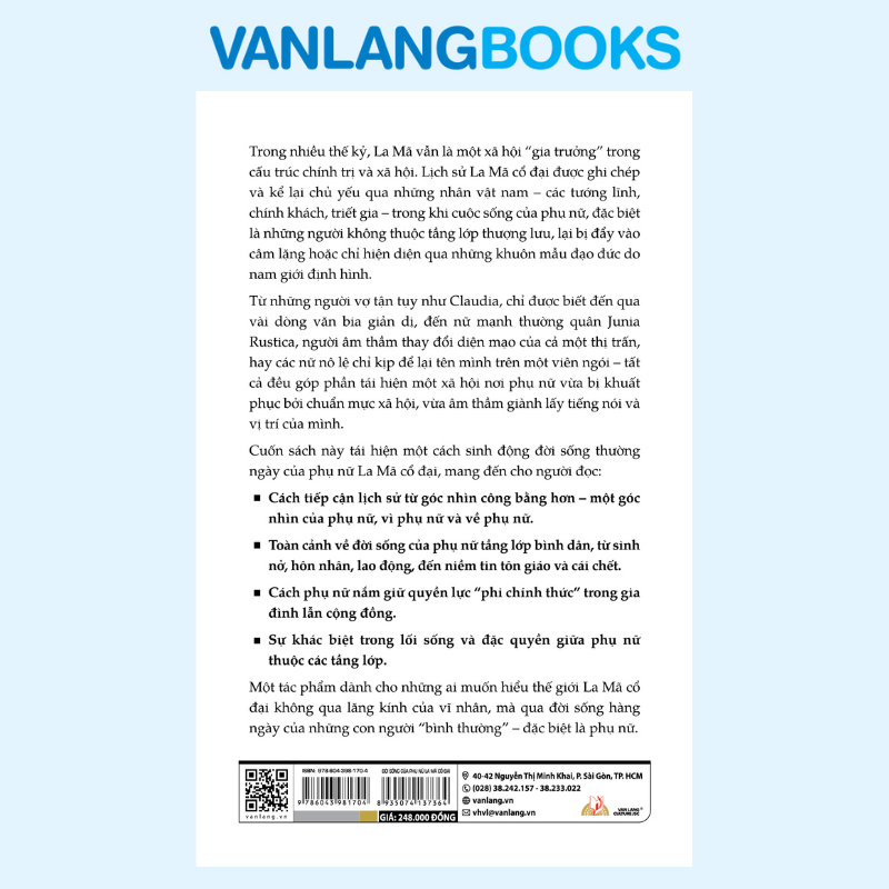 Đời Sống Của Phụ Nữ La Mã Cổ Đại - Vanlangbooks