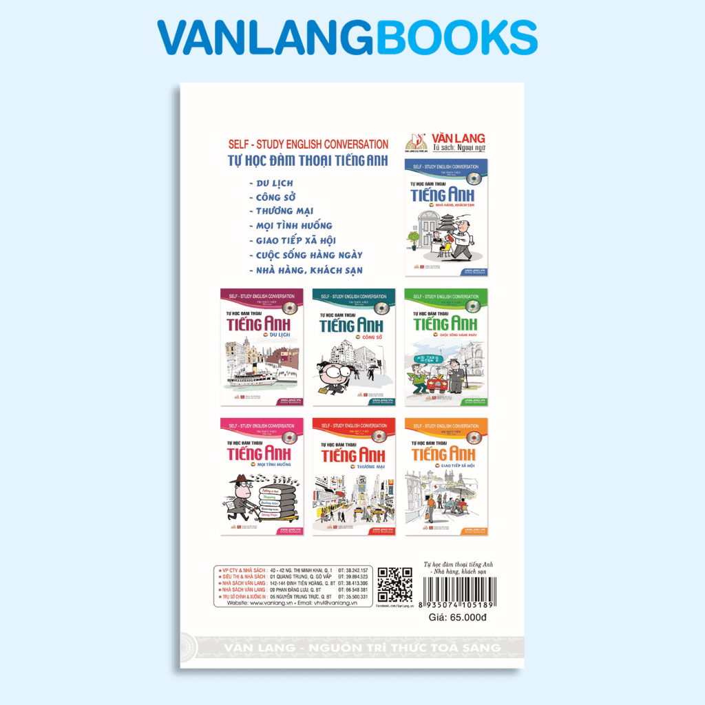 Tự Học Đàm Thoại Tiếng Anh Nhà hàng, khách sạn ( Kèm CD) - Tái bản 2018 - Vanlangbooks