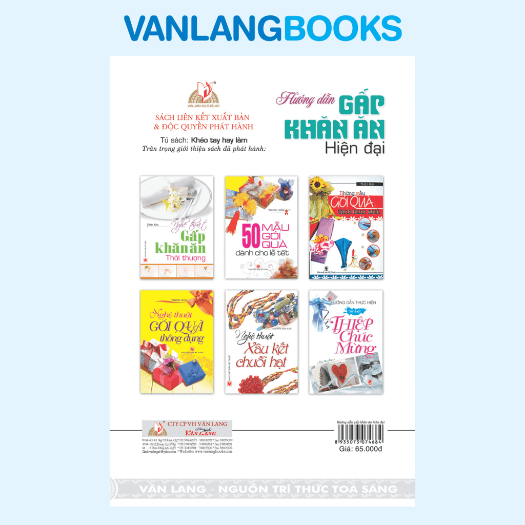 Hướng Dẫn Gấp Khăn Ăn Hiện Đại - Vanlangbooks