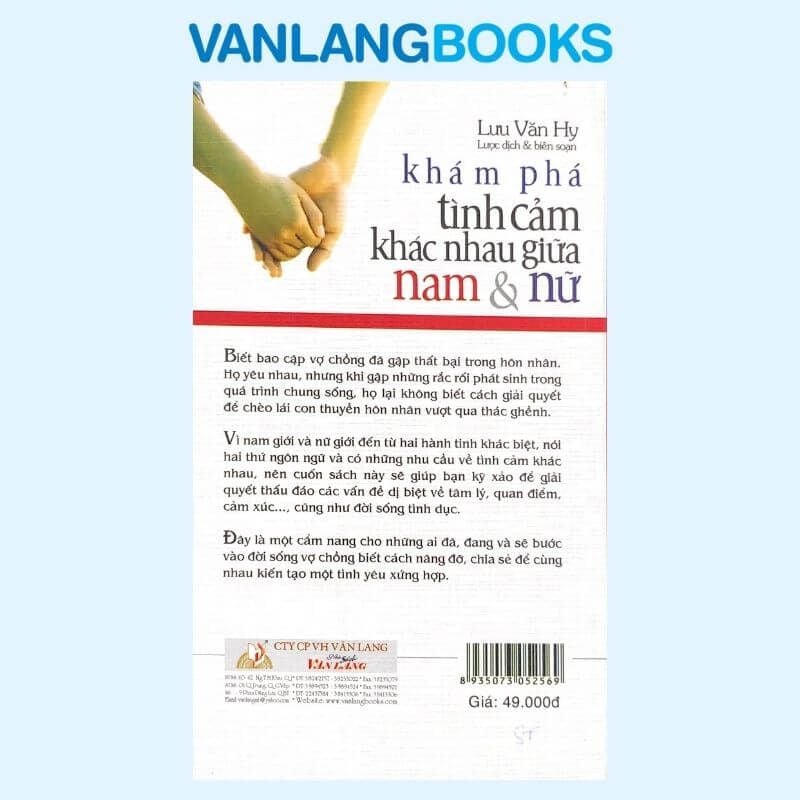 Khám Phá Tình Cảm Khác Nhau Giữa Nam & Nữ - Vanlangbooks