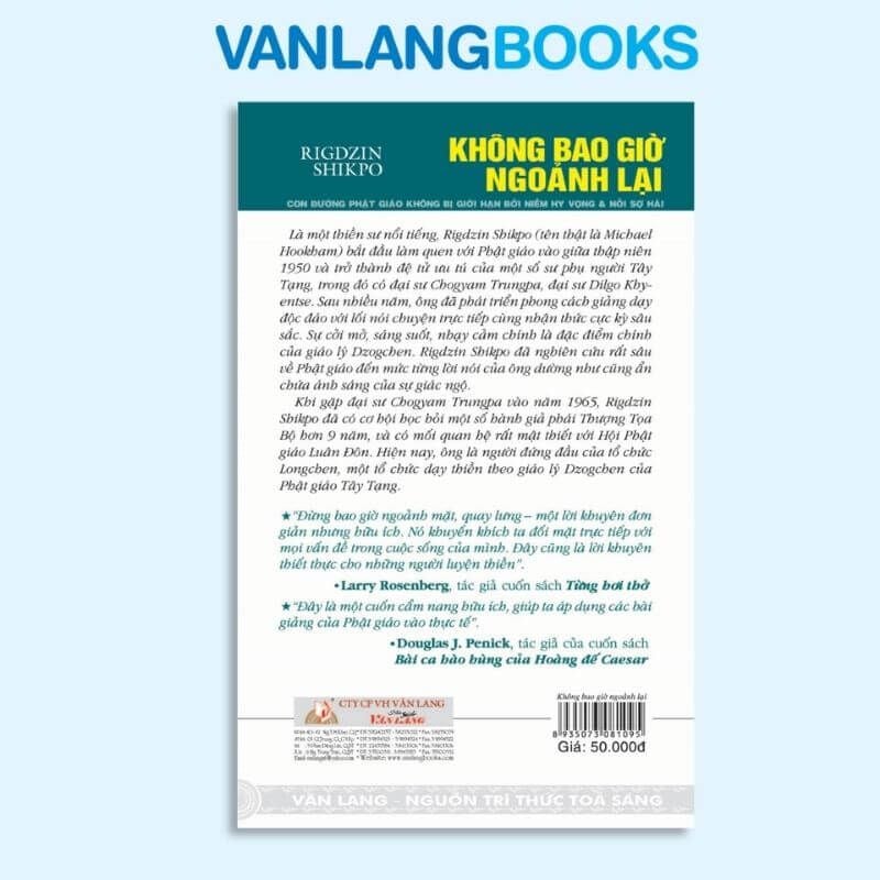 Không Bao Giờ Ngoảnh Lại - Vanlangbooks