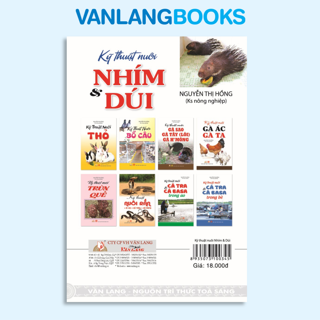 Kỹ Thuật Nuôi Nhím Và Dúi - Vanlangbooks