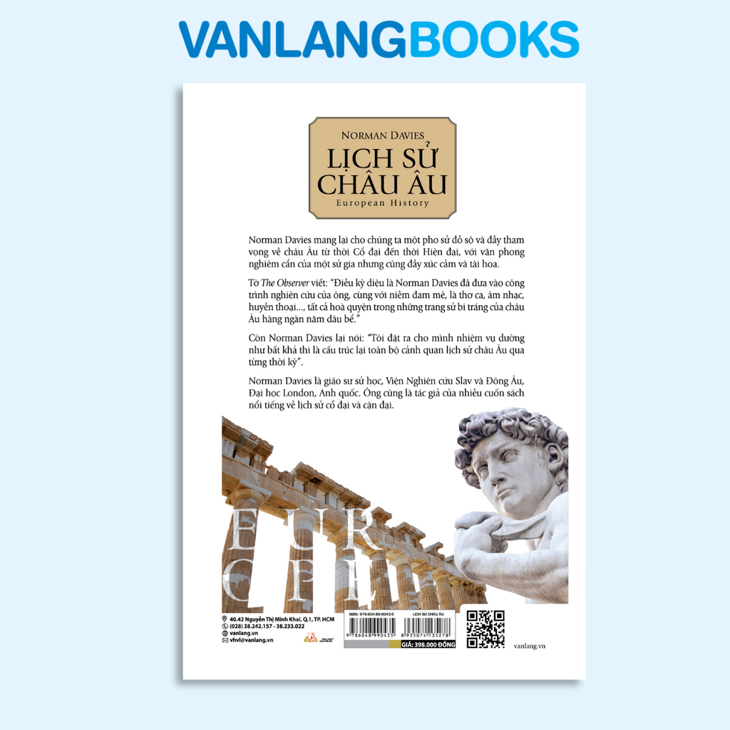 Lịch sử Châu Âu (Tái Bản 2024) - Vanlangbooks