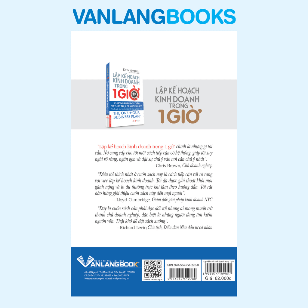 Lập Kế Hoạch Kinh Doanh Trong 1 Giờ - Vanlangbooks