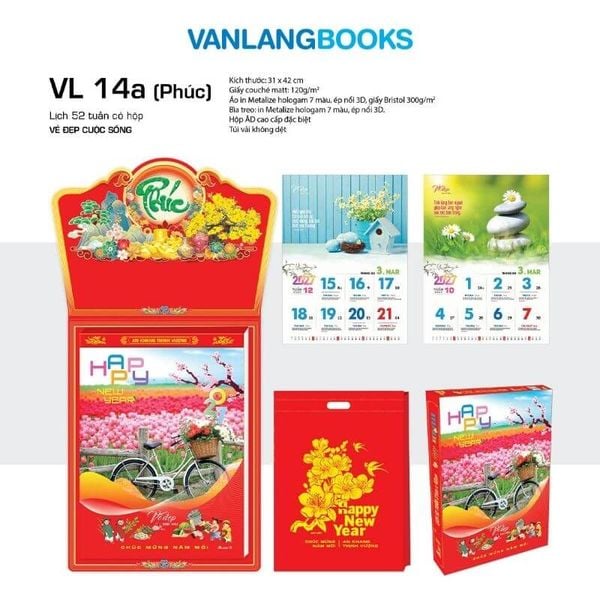 52T 14a - Lịch 52 Tuần Vẻ Đẹp Cuộc Sống (Phúc) 2027 (Có hộp)