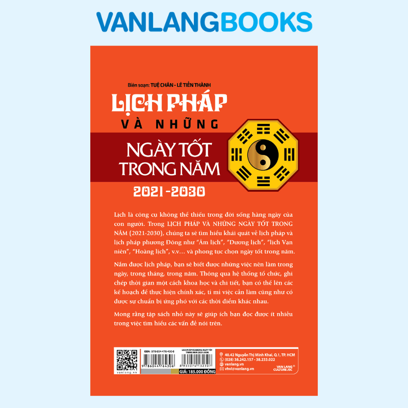 Lịch Pháp Và Những Ngày Tốt Trong Năm 2021-2030 - Vanlangbooks