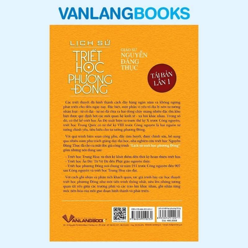 Lịch Sử Triết Học Phương Đông (Tái Bản 2017) - Vanlangbooks