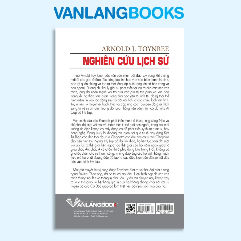 Nghiên Cứu Lịch Sử - Bản Tóm Lược Của D C Somervell - Vanlangbooks