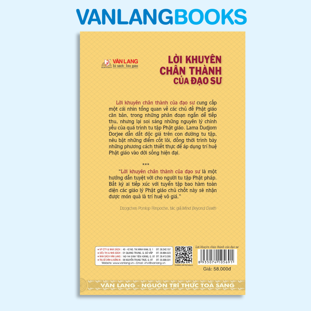 Lời khuyên chân thành của đạo sư - Vanlangbooks