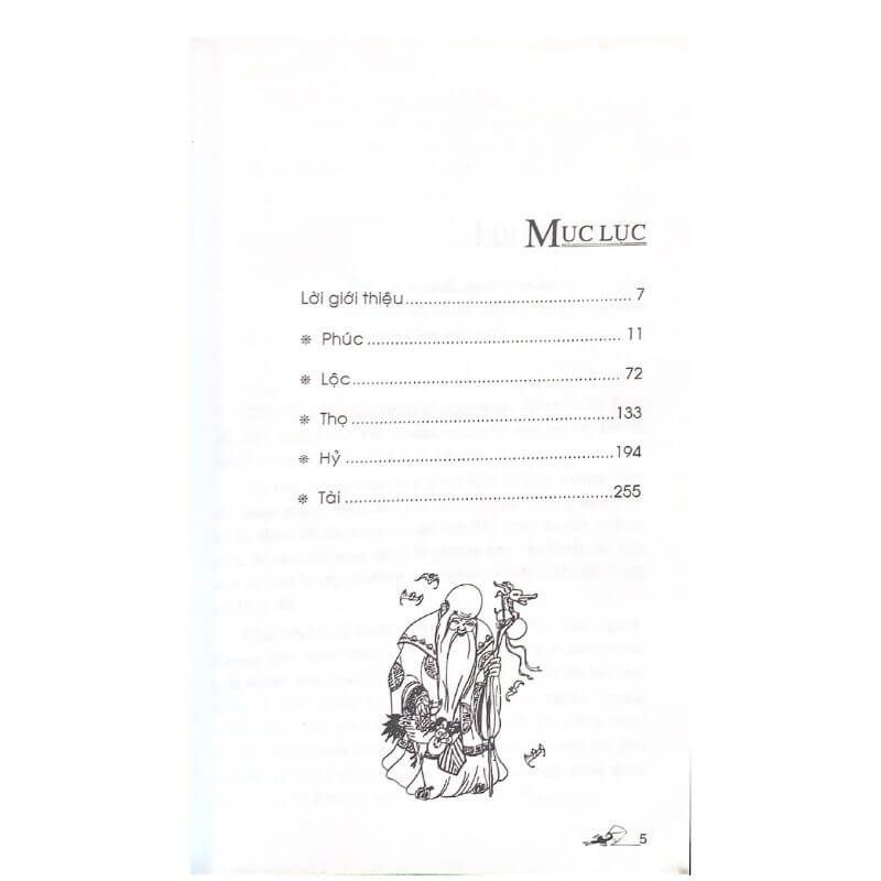 Ngũ phúc : Phúc - Lộc - Thọ - Hỷ - Tài - Vanlangbooks