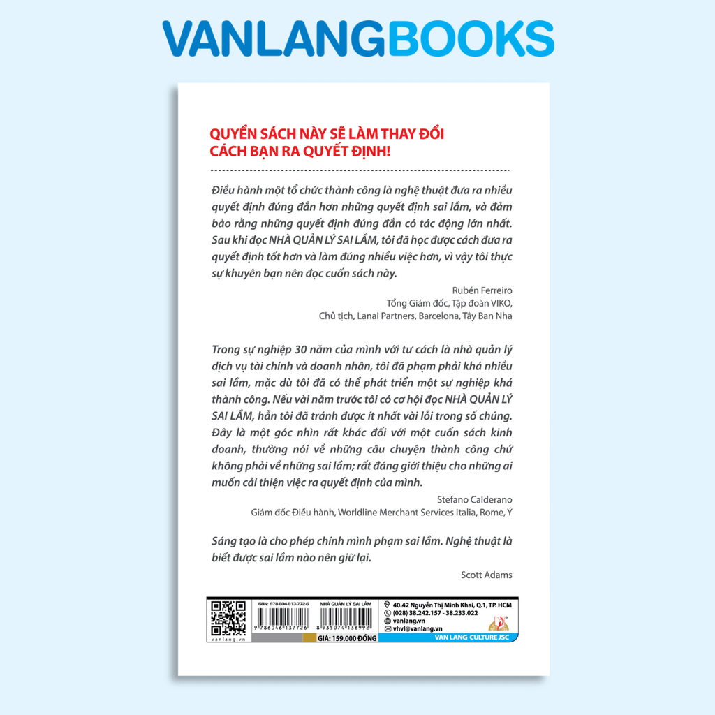 The Wrong Manager – Nhà Quản Lý Sai Lầm – Vanlangbooks
