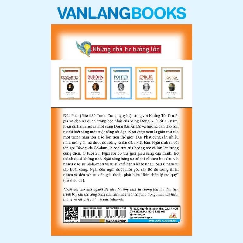 Những Nhà Tư Tưởng Lớn - Đức Phật Trong 60 Phút - Vanlangbooks