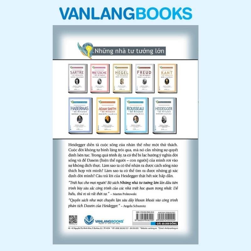 Những Nhà Tư Tưởng Lớn - Heidegger Trong 60 Phút - Vanlangbooks
