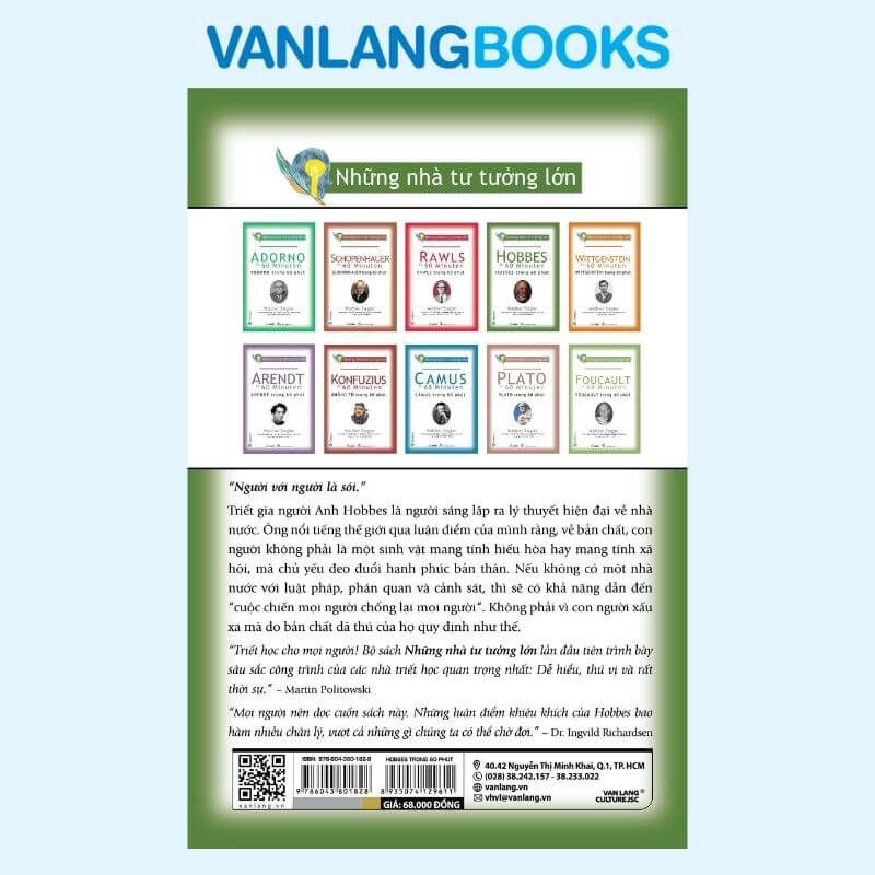 Những Nhà Tư Tưởng Lớn: Hobbes Trong 60 Phút - Vanlangbooks