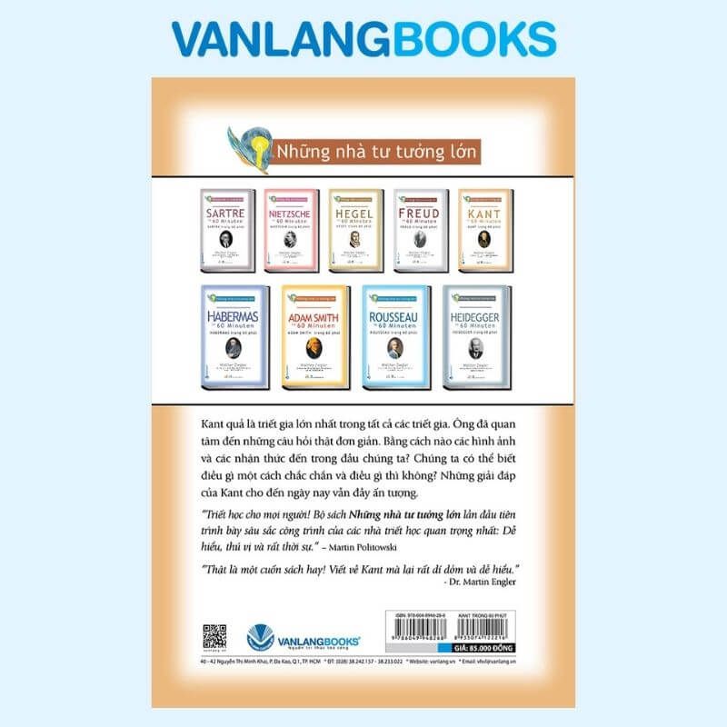 Những Nhà Tư Tưởng Lớn - Kant Trong 60 Phút - Vanlangbooks