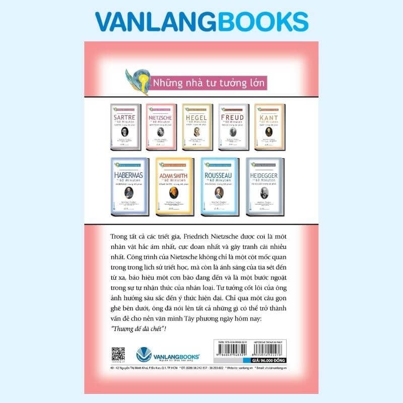 Những Nhà Tư Tưởng Lớn - Nietzsche Trong 60 Phút - Vanlangbooks