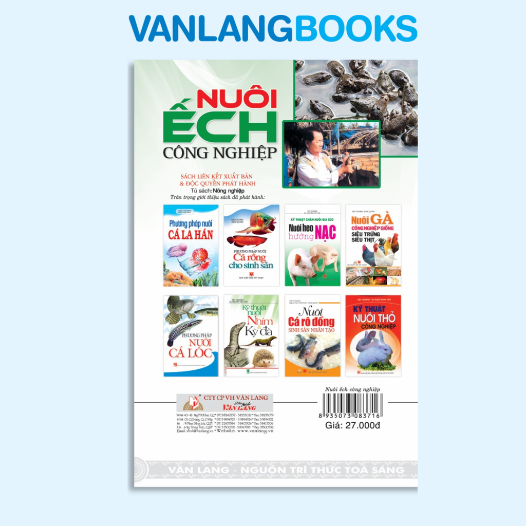 Nuôi Ếch Công Nghiệp - Vanlangbooks