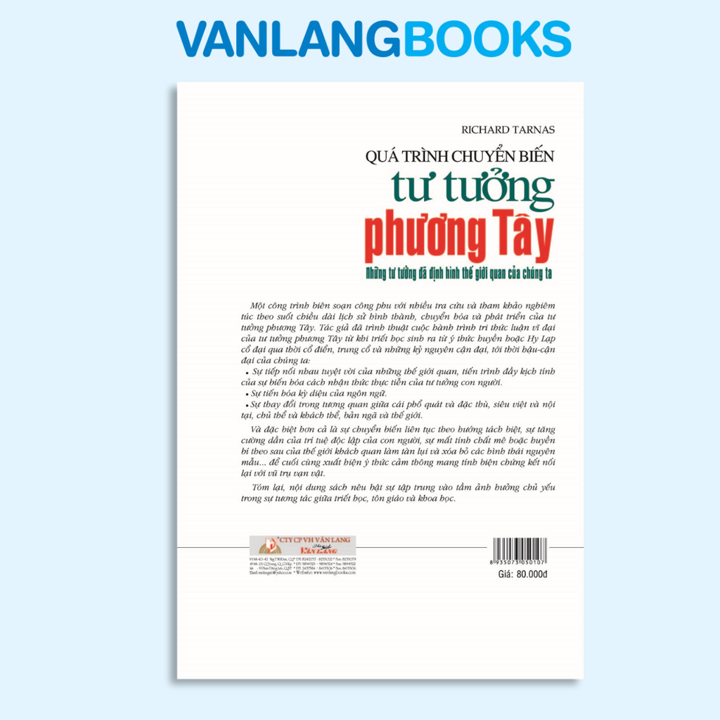 Quá trình chuyển biến tư tưởng phương Tây - Vanlangbooks