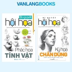Sách - Bí Quyết Hội Họa - Phác Họa Tĩnh Vật (Tái Bản) + Ký Họa Chân Dung - Vanlangbooks